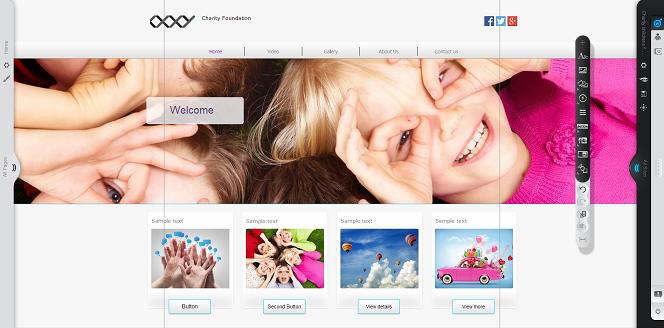 Oxxy site builder default layout